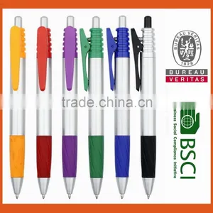 New 2016 Hot Selling Ball Pen, Silver Barrel Ball Pen With Cushy Clip Laser Logo Projector thumbnail-2