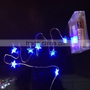 Hot !!!! Blue Star Shape Led Copper Wire String Lighting thumbnail-1