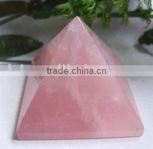 Natural Rock Rose Crystal Quartz Pyramid thumbnail-1