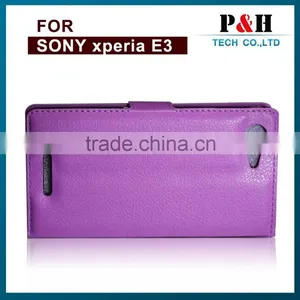 Hot Selling Mobile Phone Case Design Flip Leather Cover for Sony Xperia E3 thumbnail-1
