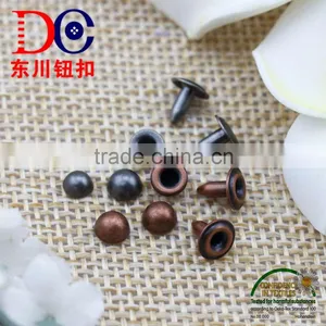 Plating Washable Mushroom Shape Copper Rivet for Leather thumbnail-1