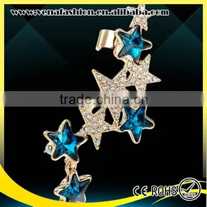 Cheap Rhinestone Diamonds Star Pattern Ear Cuff Wholesale thumbnail-1