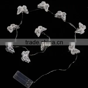 10L White Led Battery Operated Christmas Light With Butterfy thumbnail-1