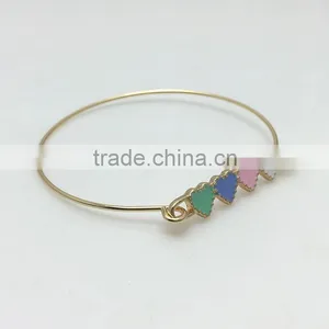 Top Women Factories for Sale in China Love Charm Enamel Bangle thumbnail-2