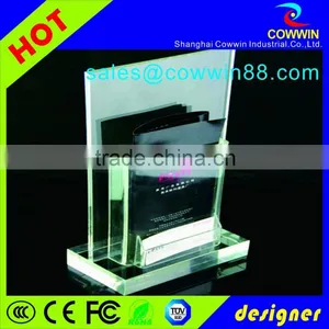 Plexiglass Storage Organizer Tray 4 Compartments Divided Rectangular Acrylic Accessory Tray thumbnail-3