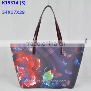 2015 New Fashion Printing pu Leather Ladies Tote Bag thumbnail-3