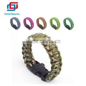 Camouflage Color Paracord Bracelet With Buckle Size S M L Supplier's Choice thumbnail-3