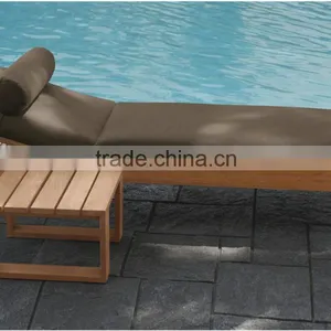 Outdoor Beach Swimming Pool Daybed Aluminum Folding Webbed Lawn Chair Chaise Lounge thumbnail-3