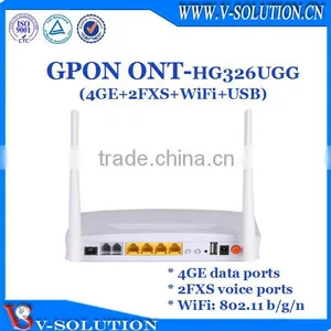4LAN+2POTS+WiFi+USB GPON ONT GPON ONU Home Gateway Support IPTV/VoIP/PPPoE for FTTH Smart Home Solution thumbnail-1