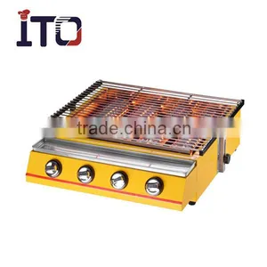 CS-25 Stainless Steel Commercial Gas BBQ Grill With Glass (4 Burners) thumbnail-2
