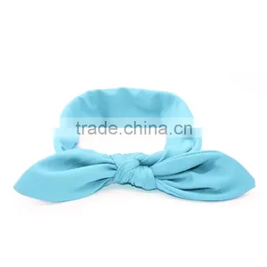 YA New Cute Girls and Women Bowknot Hairbands Turban Knot Rabbit Headband Headwrap Top Cloth Headwear Hair Accessories thumbnail-5