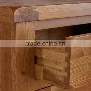 Antique Rustic Retro Solid Oak Wood 2 Over 3 Chest thumbnail-6