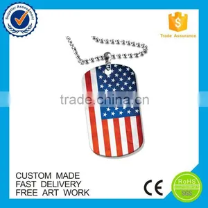 Cheap Country Flag Souvenir Stainless Iron Metal Printed Custom Military Dog Tag thumbnail-2