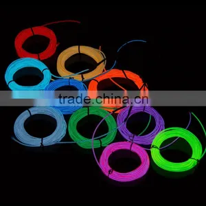 10 Colors Select Flexible Neon Light EL Wire Rope Tube White/Orange/Pink/Red/Yellow/Blue/Green/Lmeon/Indigo/Purple+Controller thumbnail-3