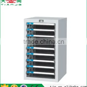 Taiwan Efficiency Plastic PS Transparent Drawer Steel Filing Cabinet Magazine Newspaper Document Cabinet TJG A4H-104 thumbnail-4