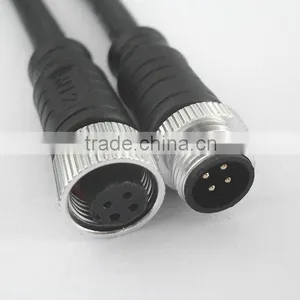 Water-repellent Metallic Nut Threaded Coupling 4 Pin Cable Connector thumbnail-2