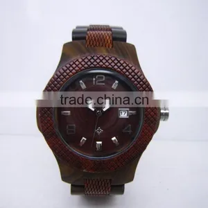 Natural Maple Wood and Red Rose Sandal Wood Watch For Man Wholesale Wood Watch Hand Craft Gifts thumbnail-4
