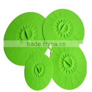 Wholesale Hight Quality Food Grade Heat Resistant Silicone Cover Flexiable Silicone Suction Lid thumbnail-2