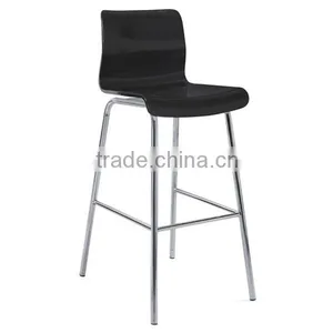 Hot Sale Modern Natural Ply-Wood Colorful Bar Stools With Simple Design thumbnail-2