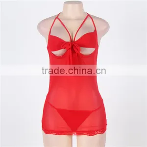 Popular Design Spandex Red Color Girls Sexy Nightwear 2016 Sexy Plus Size Lingerie thumbnail-4