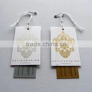 Foil Printing Custom Paper Hang Tag For Clothes thumbnail-1