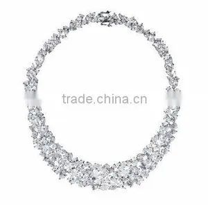 Wedding Style Cubic Zirconia Bridal Necklaces thumbnail-1