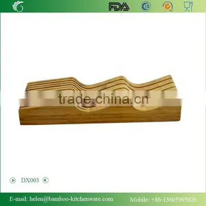 DX003 Kitchen In Drawer Large Bamboo Kitchen Knife Storage Block, Knife Organizer and Holder thumbnail-3