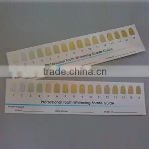 PAPER SHADE GUIDE,TOOTH WHITENER,TOOTH WHITENING PAPER SHADE GUIDE thumbnail-1