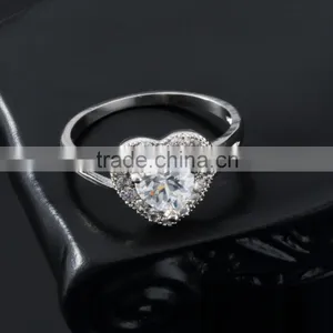 Romanic Bridal Heart Shape Cubic Zirconia Ring 18k Gold Plated Jewelry Size#6,7,8 thumbnail-4