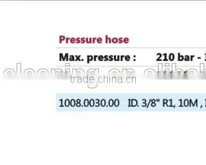 210 Bar ID. 3/8" 10M R1 Inlet 3/8" M Outlet 3/8" F Swivel High Pressure Hose thumbnail-1