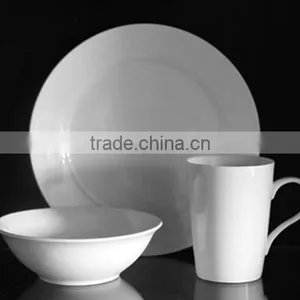 12pcs Standard Design White Dinnerware Set Ceramic Porcelain Fine Bone China thumbnail-5