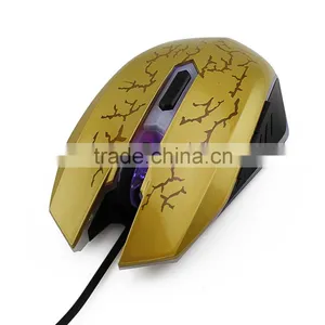 Gold 3200 DPI USB Wired Mouse Mice,LED Optical Gaming Mouse thumbnail-1