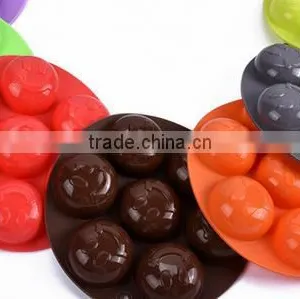 Round Smile Face Mini Cake Mold Silicone thumbnail-6