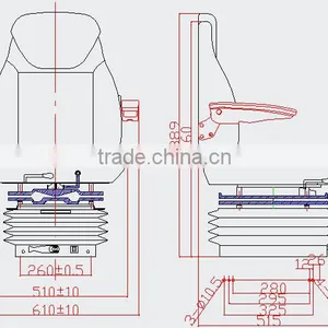 Aftermarket Grammer Tractor Seat With Suspension for Sales (YS15) thumbnail-6