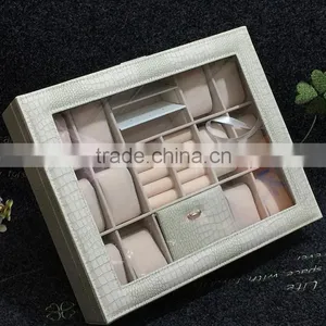 Chinese Factories Wholesale Custom PU Leather Jewelry Box, White Watch Box thumbnail-1