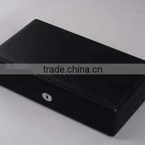 The Chinese Factory Wholesale Custom 12 Slot Watches Boxes, High-grade Wooden Black Display Box thumbnail-2