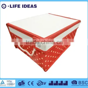 Non-woven Folding Storage Box With Lid thumbnail-1
