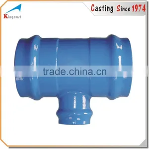 OEM Custom Foundry Cast Iron Casting Epoxy Coated Ductile Iron Pipe Fitting thumbnail-1