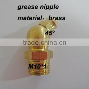 1/8"-28 Thread 45 Degreee Brass Grease Fitting thumbnail-1