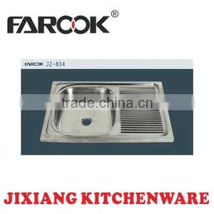JZ-834 Single Bowl Single Drain ss Kitchen Sink thumbnail-1