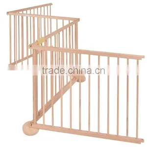 European Standard 4 Side Baby Child Wooden Foldable Kids Playpen Baby Playpen thumbnail-5