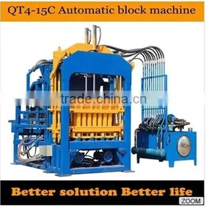 India Widely Used Concrete Brick Making Machine Plant Price QT4-15 From Dongyue Machinery Group thumbnail-1