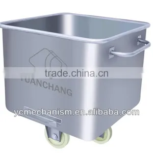 Stainless Steel 304 Hopper Trolley Bin Tub for Food Factroy thumbnail-1