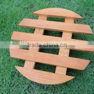Wooden Dolly Down Under Plant Stand Caddy With Rolling Wheels thumbnail-1