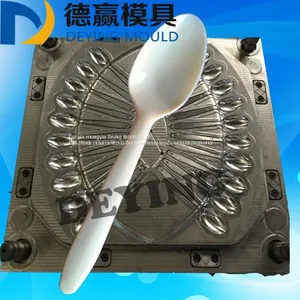 China Mold Company Make Plastic Injection Disposable Spoon Mould for Cutlery Disposable Plastic Spoon Mold thumbnail-4