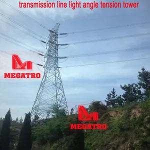 MEGATRO 220KV 2E2 SJ4 Double Circuit Transmission Line Light Angle Tension Tower thumbnail-1