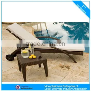 HK-outdoor Wicker Double Seat Rattan Chaise Lounge CF1216H+CF1216ST thumbnail-1