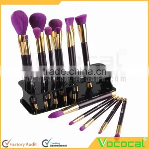 15-Hole Acrylic Black Cosmetic Makeup Brush Toothbrush Shaped Brush Display Holder Stand Organizer thumbnail-2