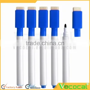 10 Pcs Rewritable White Board Dry Erase Markers Pens With Eraser Cap Blue thumbnail-1