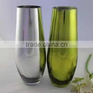 Electroplated Silver Glass Vases thumbnail-1